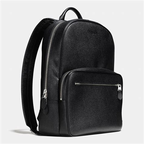 mens leather backpack coach